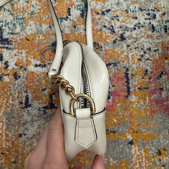 Gucci Calfskin Matelasse Mini GG Marmont Chain Shoulder Bag White - Picture 10 of 16
